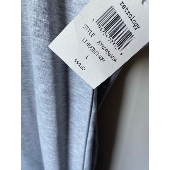 Retrology Womens Gray Cowl Neck Sweater- Size L Long Sleeve Relaxed Fit Pullover - Picture 5 of 9